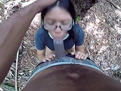 22yr Old Bbc Fucking Asian Girlfriend In The Woods Porn 74